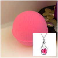 Bottle of Love Necklace Bath Bomb (Compassion)