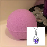 Bottle of Love Necklace Bath Bomb (Royalty)