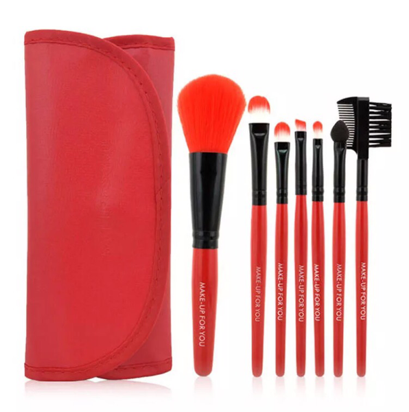 Cosmetic Brush Set (Red)